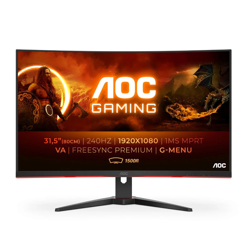 AOC C32G2ZE 31.5" 240Hz FHD Curved Gaming Monitor - شاشة